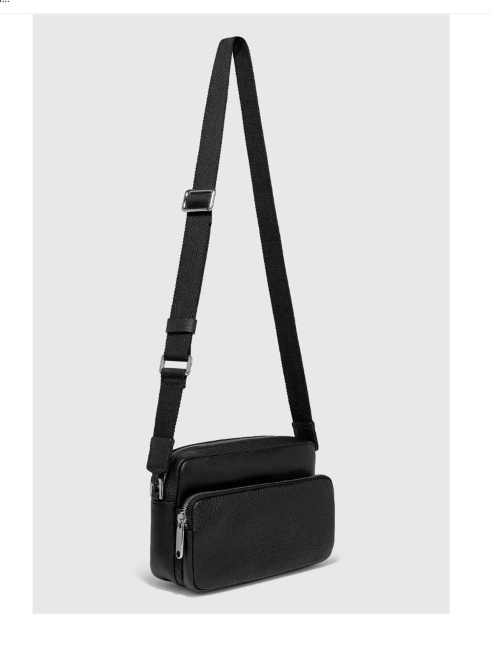 ECCO Black Pebbled Leather Crossbody Bag Adjustable Strap SS23 - Picture 4 of 5
